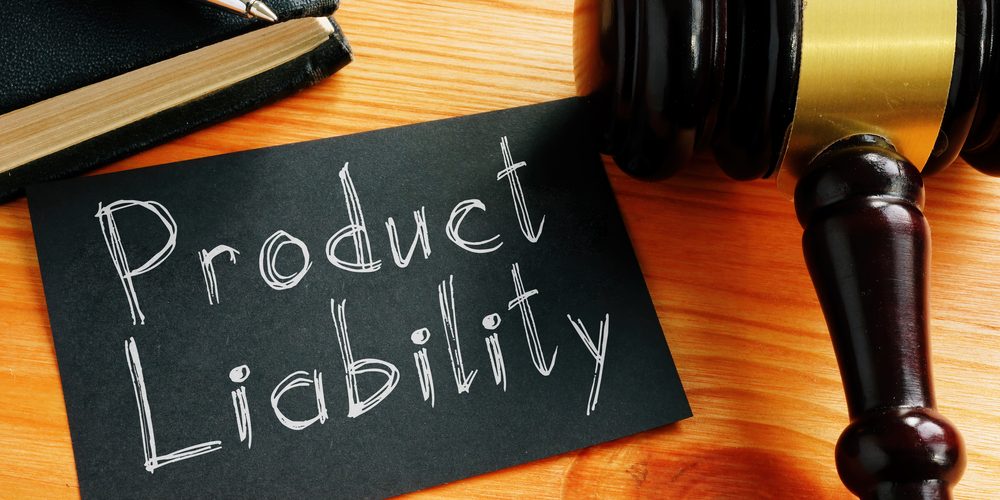 Product Liability is shown on a photo using the text